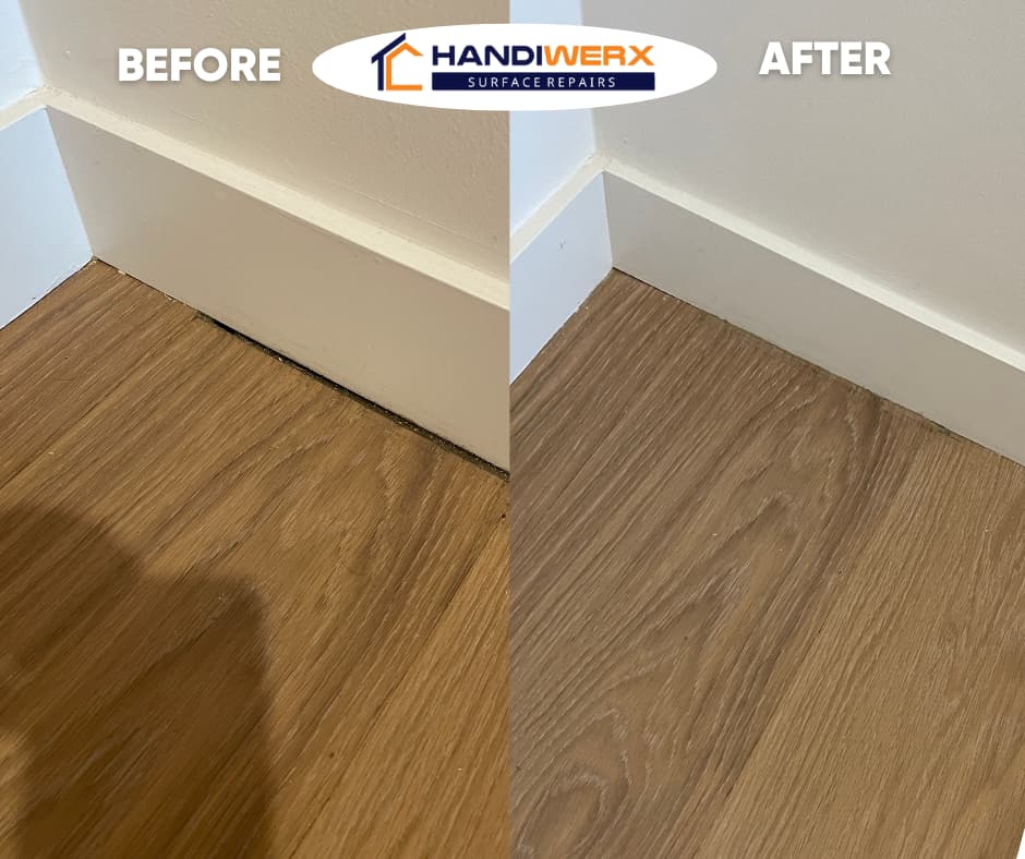 laminate timber floor repairs before and after